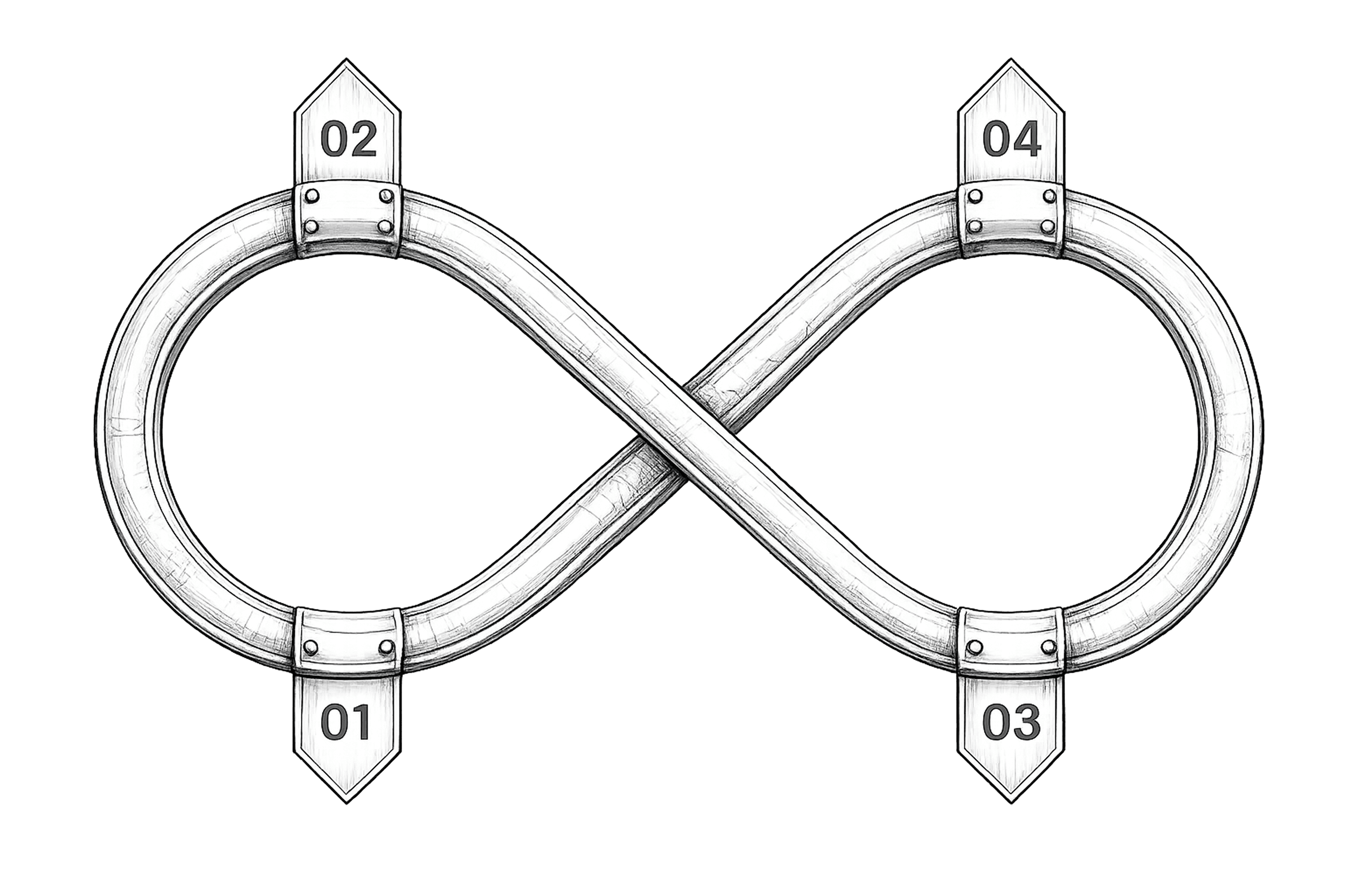 Infinity loop diagram describing shallow growth